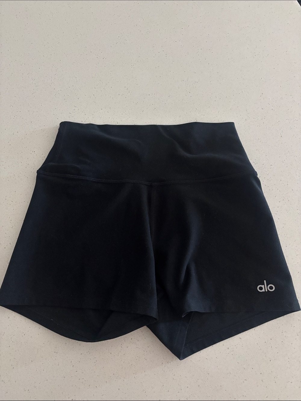 ALO Yoga Black High-Rise Athletic Shorts